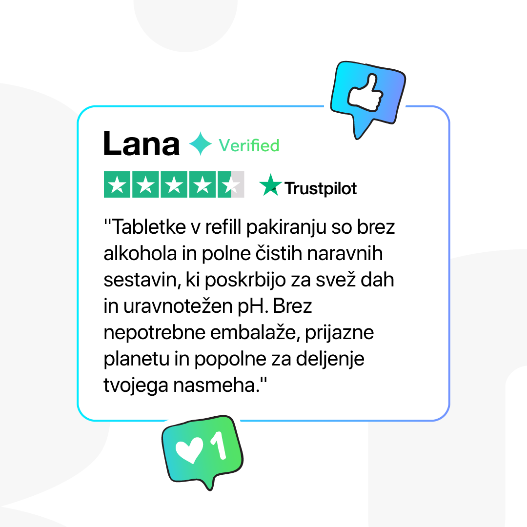 Karty na opätovné naplnenie - ústna voda
