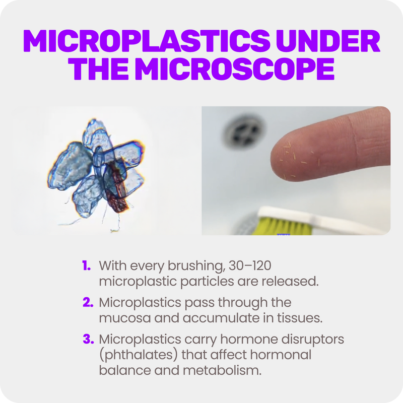 5. No microplastics in your oral tissue