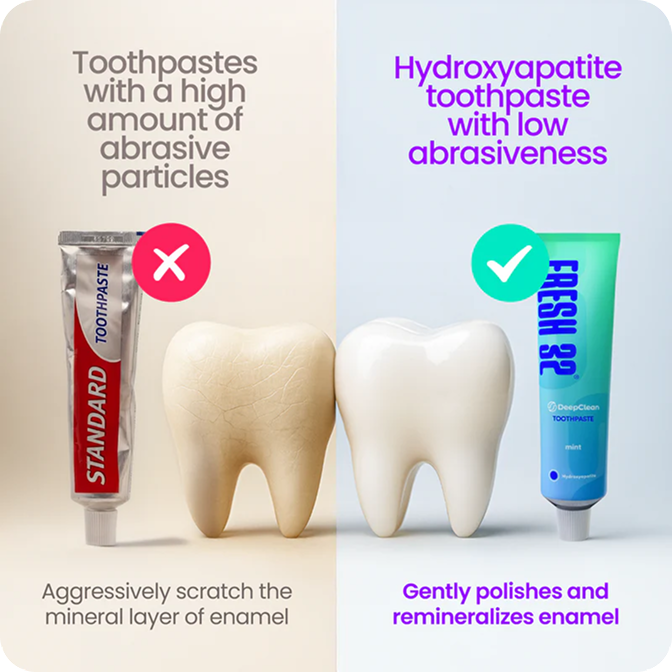 Abrasive toothpastes grind down teeth