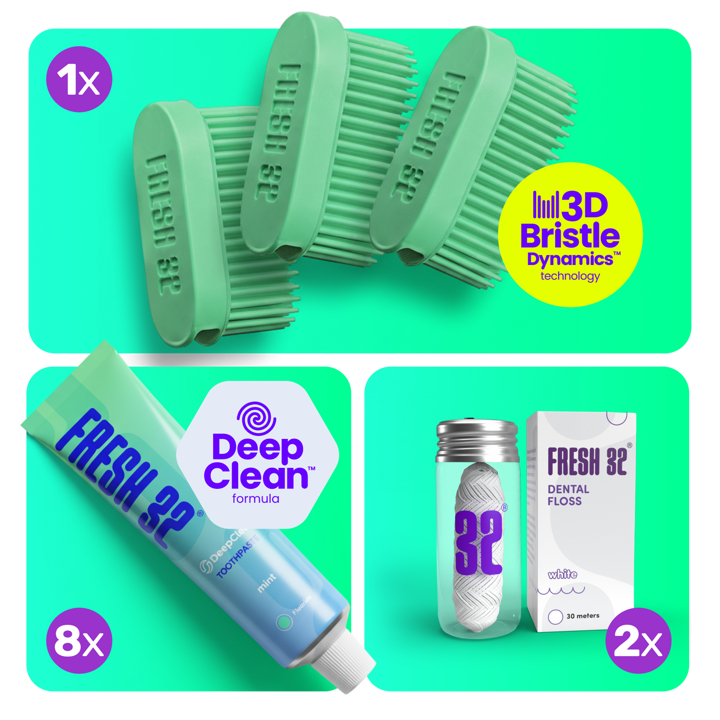 REFILL Oral Care Kit – for 1 person / YEARLY SUPPLY