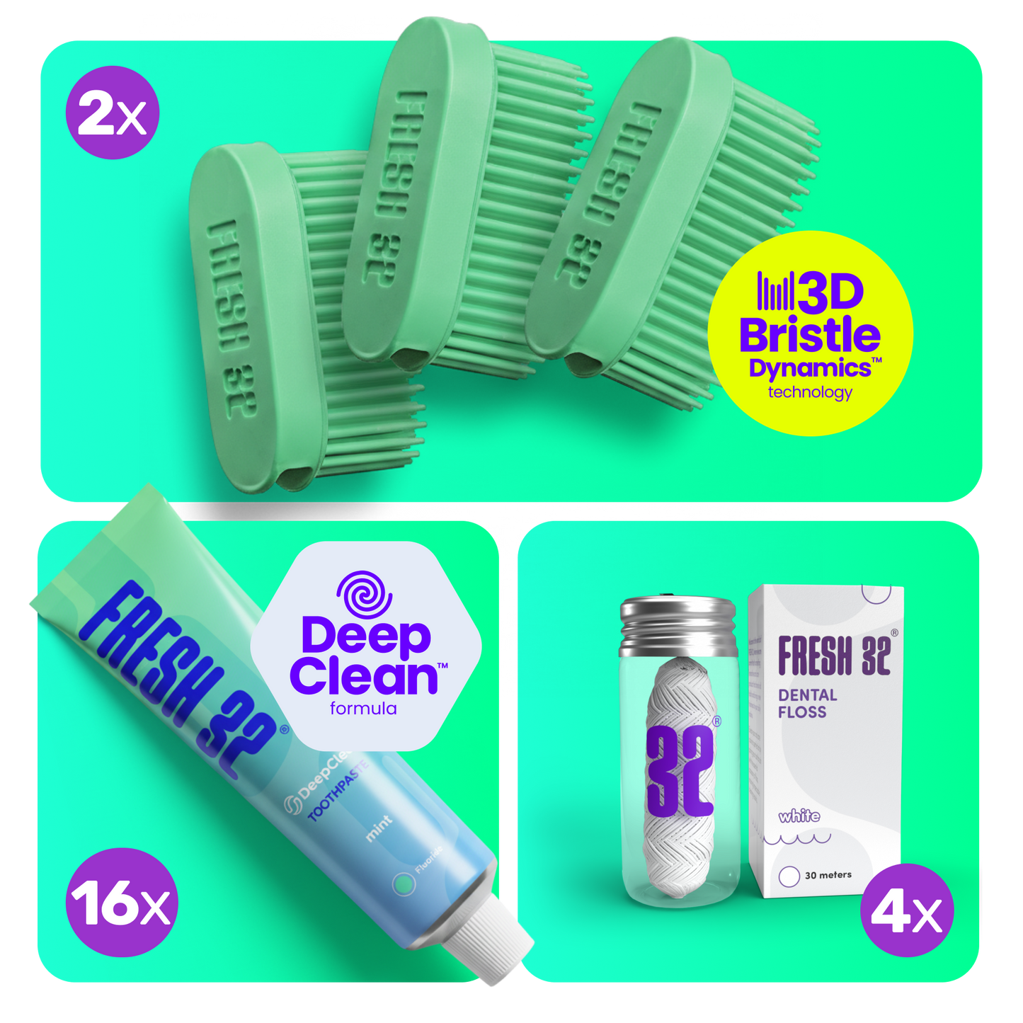 REFILL Oral Care Kit – for couple / YEARLY SUPPLY